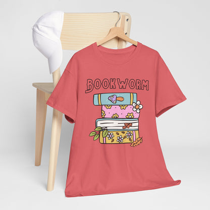 Bookworm bookstack Unisex Heavy Cotton Tee