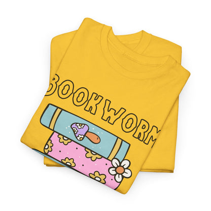 Bookworm bookstack Unisex Heavy Cotton Tee