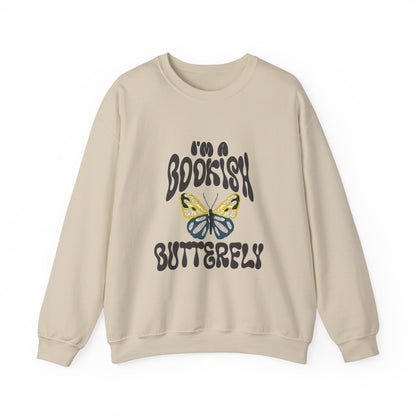 I'm a Bookish Butterfly Crewneck Sweatshirt - Cozy Literary Gift for Book Lovers