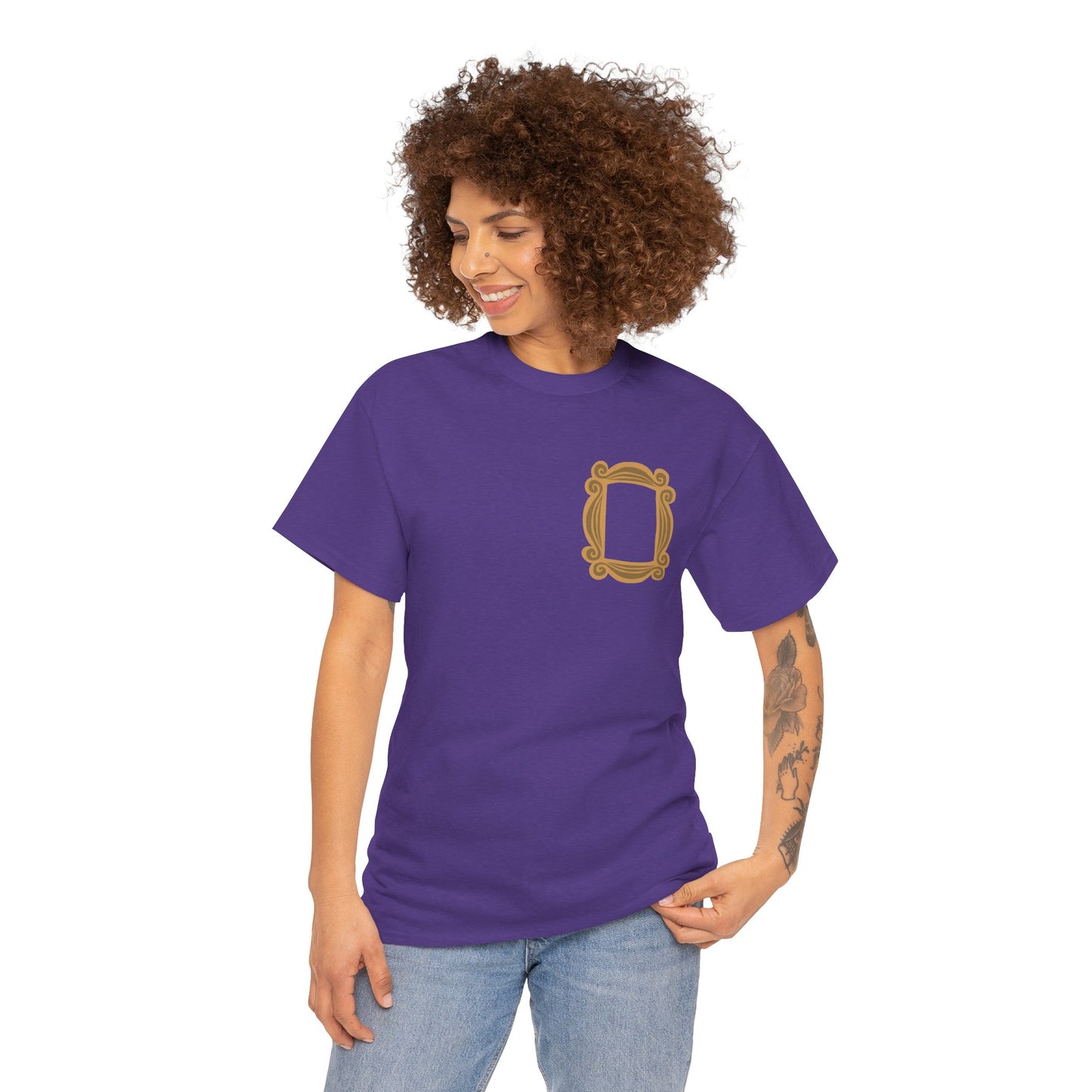 F.R.I.E.N.D.S Peephole Frame Unisex Heavy Cotton Tee