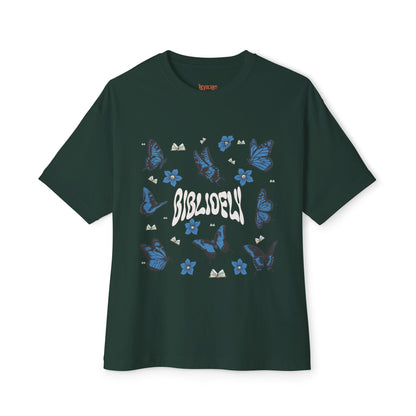 Butterfly Dream Unisex Oversized Boxy Tee - Comfortable & Stylish for Book Lovers