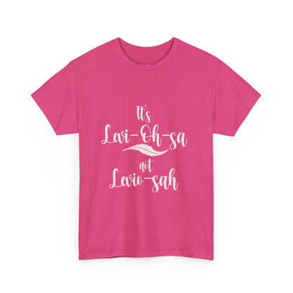 Unisex Heavy Cotton Tee - 'It's Lavi-Oh-sa Not Lario-sah'