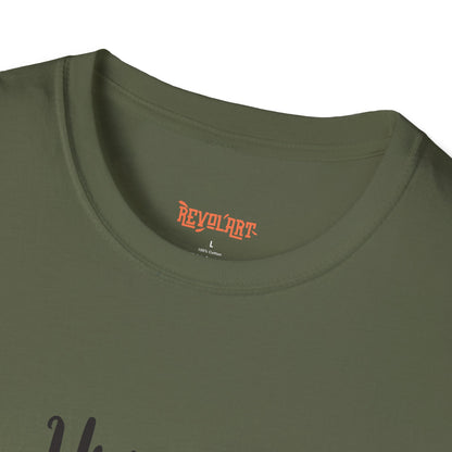 Cute HUGSY Graphic Unisex Softstyle T-Shirt, Holiday Gift, Casual Wear, Cute T-Shirt, Fun Apparel, Christmas Shirt for Friends Lovers