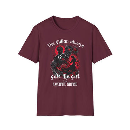 Men's & Women's Villain-Themed Softstyle T-Shirt - 'The Villain Always Gets The Girl'
