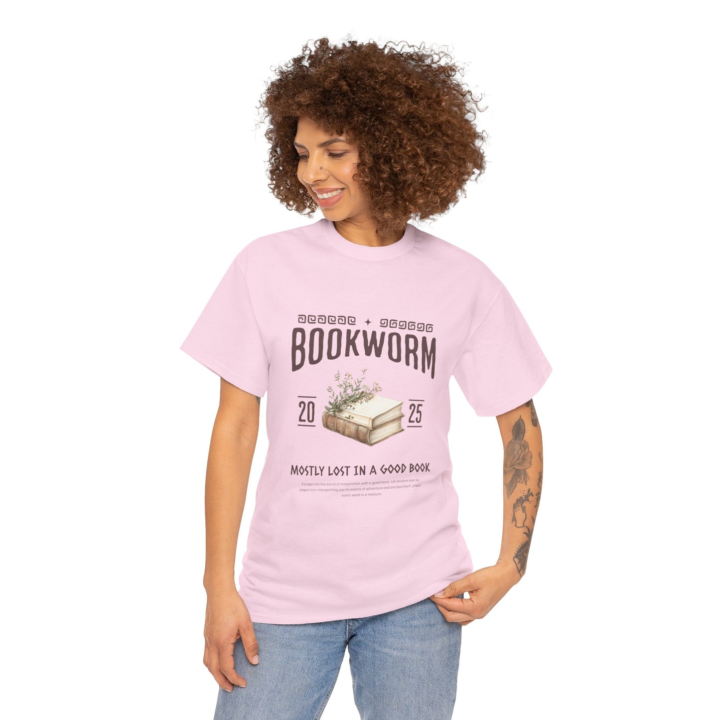 Bookworm Unisex Heavy Cotton Tee – Perfect for Literature Lovers