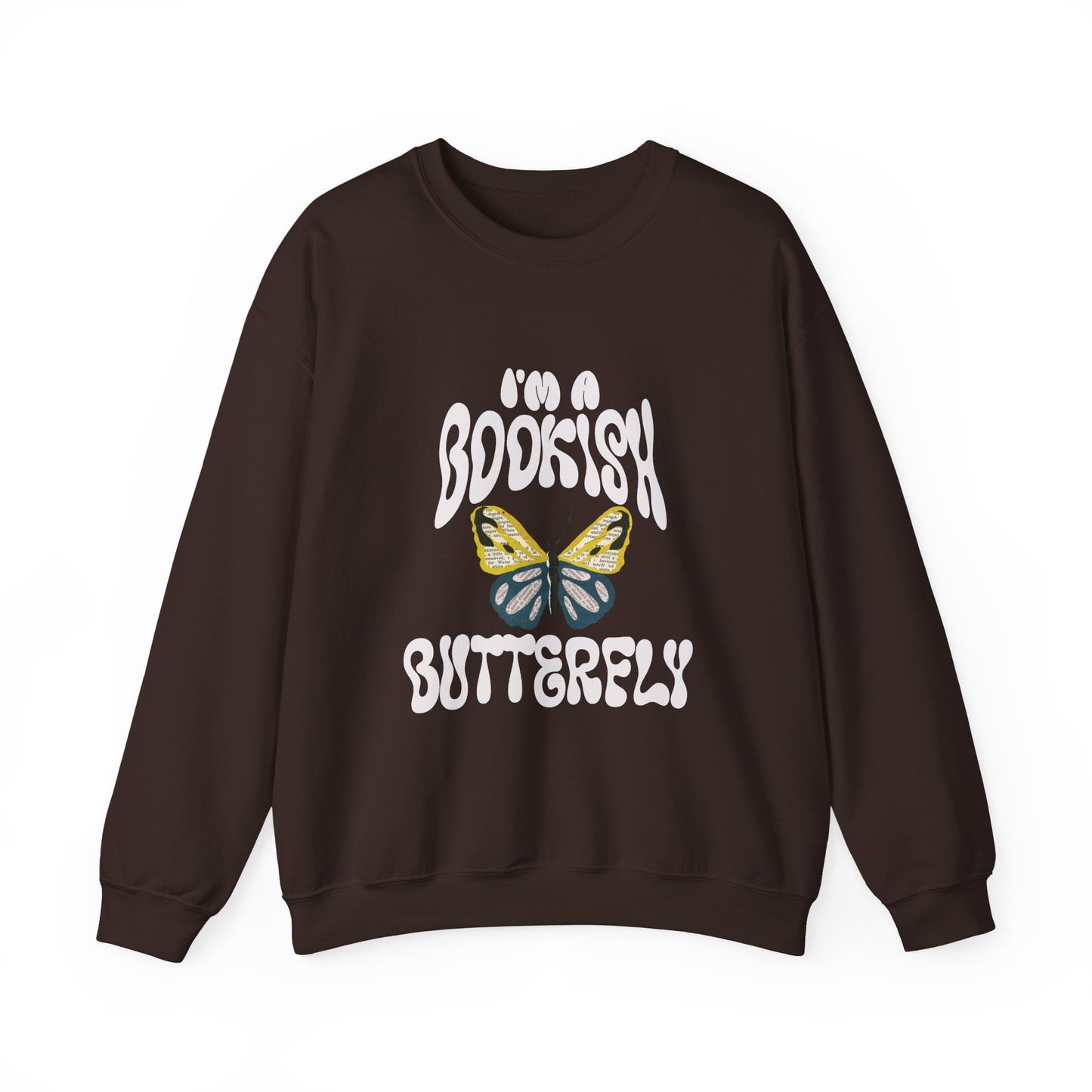 I'm a Bookish Butterfly Crewneck Sweatshirt - Cozy Literary Gift for Book Lovers