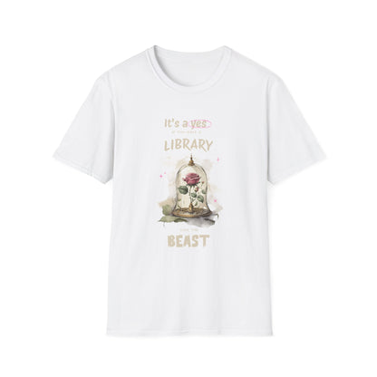 Library Beast Unisex Softstyle T-Shirt - Perfect for Book Lovers