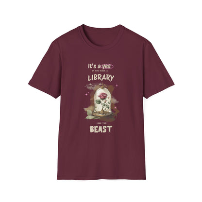 Library Beast Unisex Softstyle T-Shirt - Perfect for Book Lovers