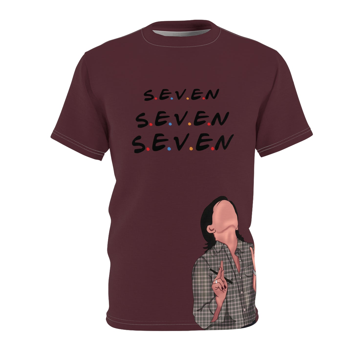 S.E.V.E.N Unisex Cut & Sew Tee - Trendy Graphic Tee for FRIENDS Fans
