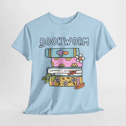 Bookworm bookstack Unisex Heavy Cotton Tee