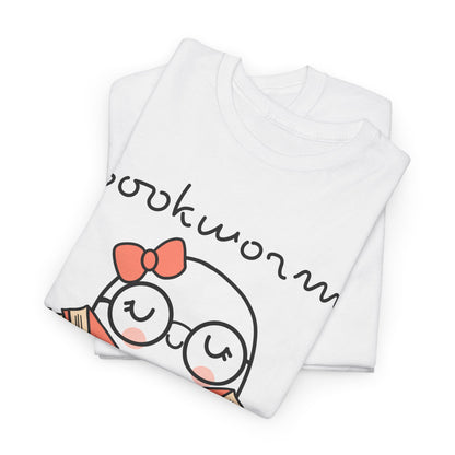 Cute Ghosty Bookwork Unisex Heavy Cotton Tee