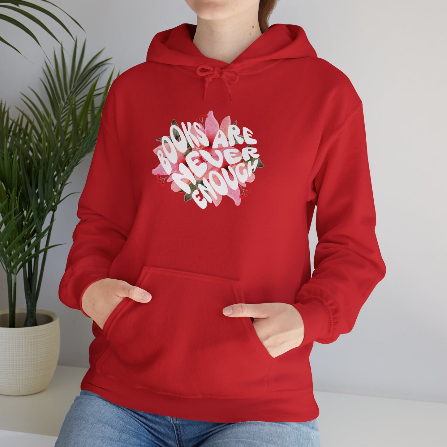 Books Are Never Enough Unisex Heavy Blend™ Hoodie for Book lovers