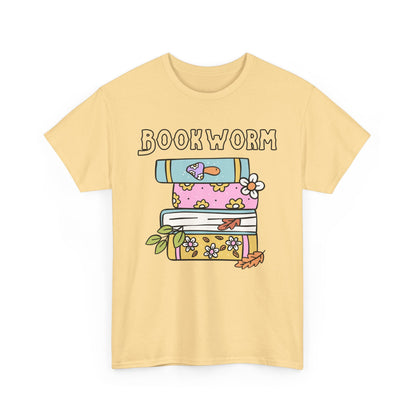 Bookworm bookstack Unisex Heavy Cotton Tee