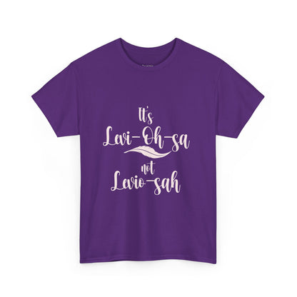 Unisex Heavy Cotton Tee - 'It's Lavi-Oh-sa Not Lario-sah'