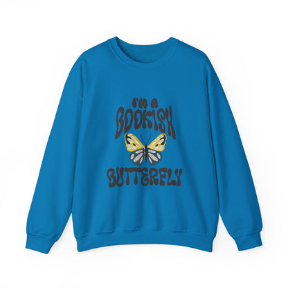 I'm a Bookish Butterfly Crewneck Sweatshirt - Cozy Literary Gift for Book Lovers