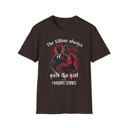 Men's & Women's Villain-Themed Softstyle T-Shirt - 'The Villain Always Gets The Girl'