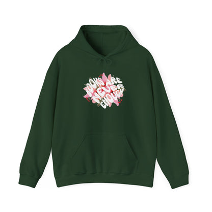 Books Are Never Enough Unisex Heavy Blend™ Hoodie for Book lovers