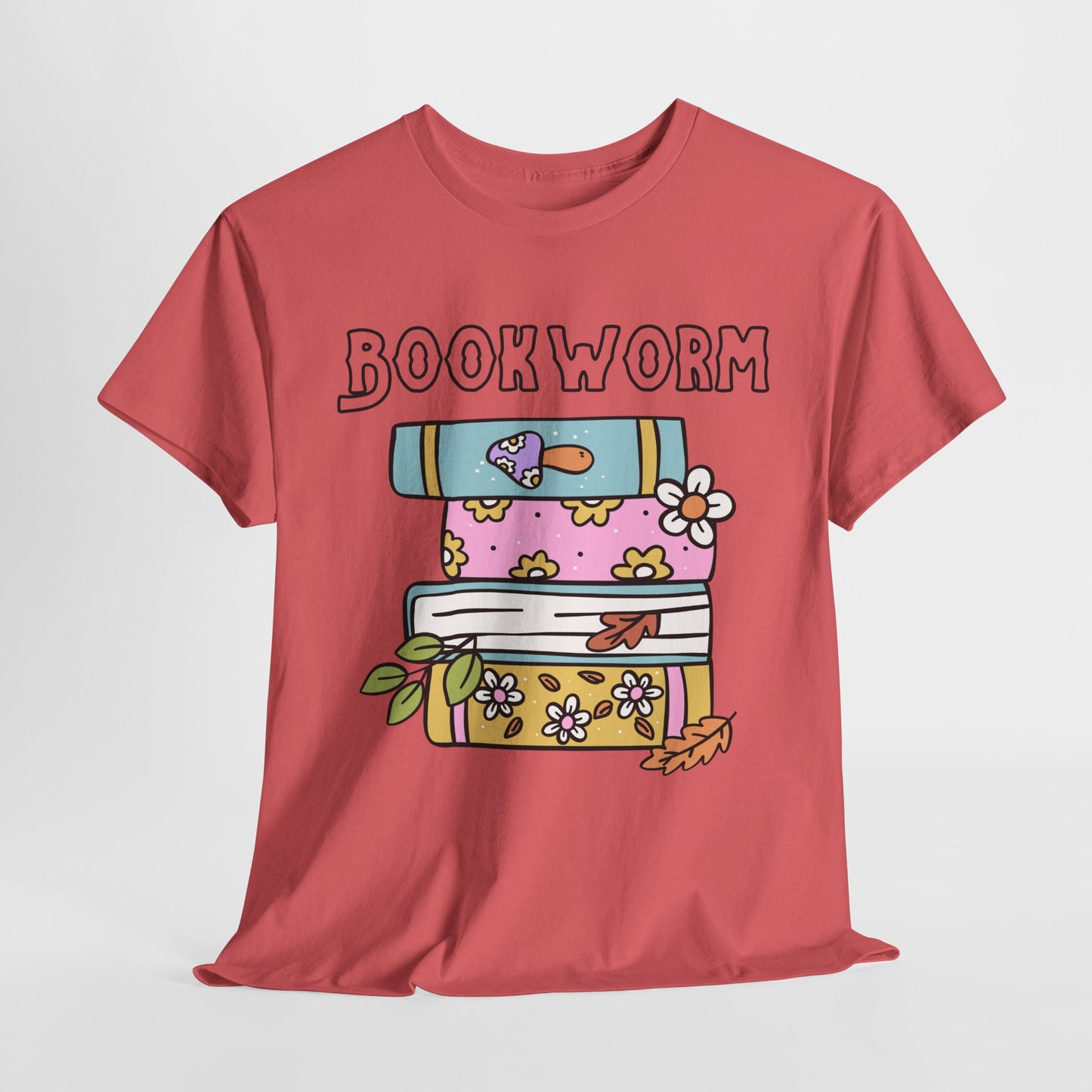 Bookworm bookstack Unisex Heavy Cotton Tee