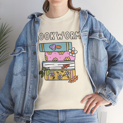 Bookworm bookstack Unisex Heavy Cotton Tee