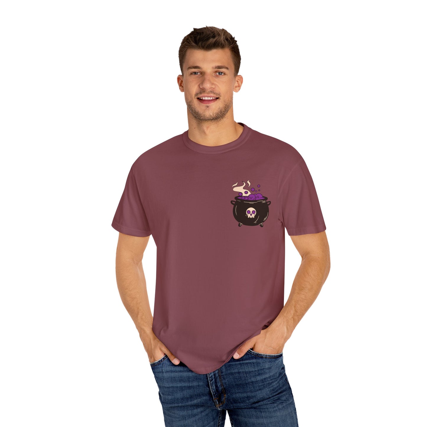 Cauldron Boil Me Halloween Unisex Garment-Dyed T-shirt