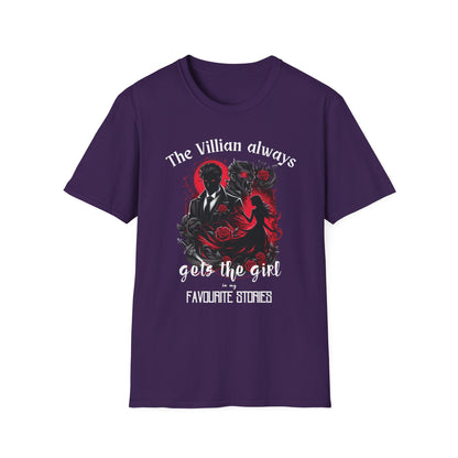 Men's & Women's Villain-Themed Softstyle T-Shirt - 'The Villain Always Gets The Girl'