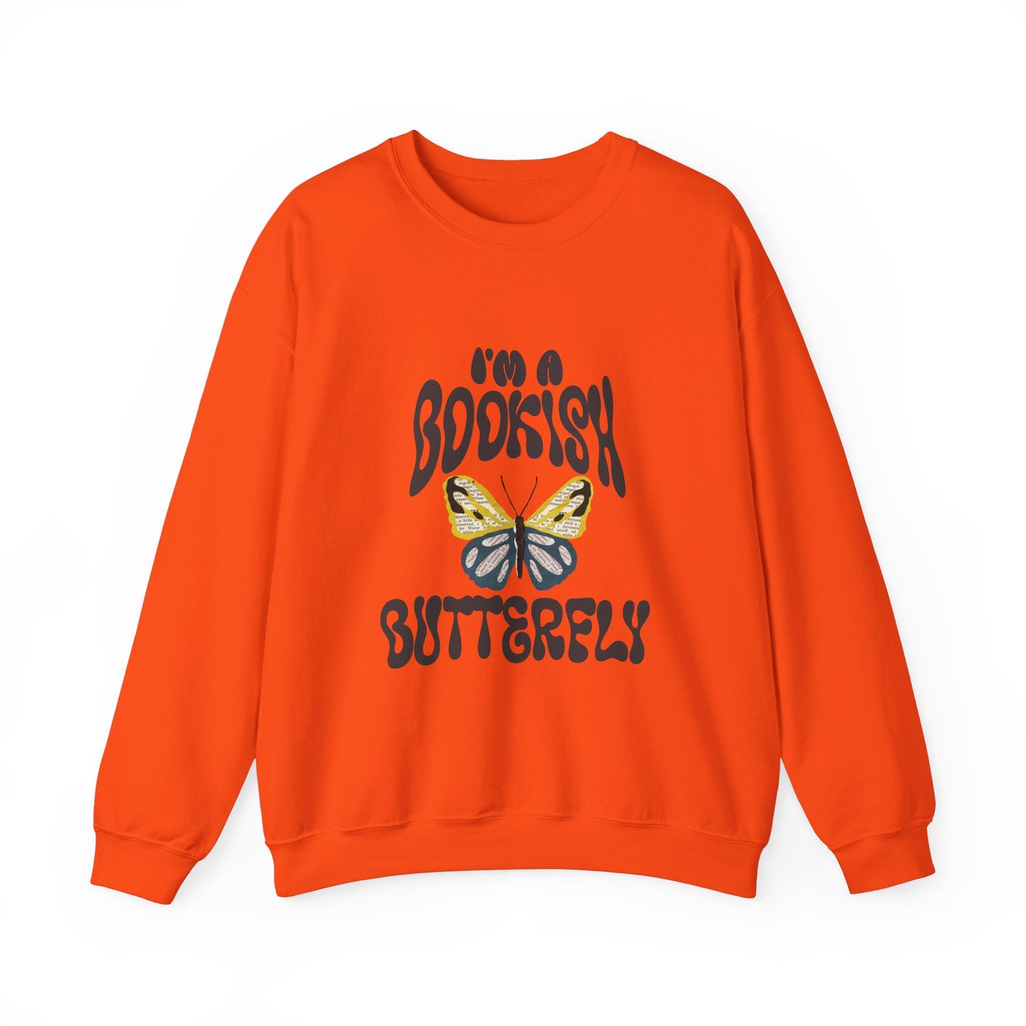 I'm a Bookish Butterfly Crewneck Sweatshirt - Cozy Literary Gift for Book Lovers