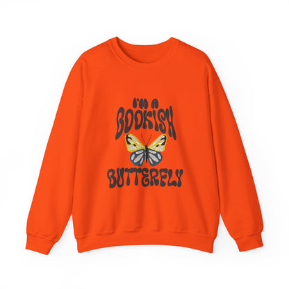 I'm a Bookish Butterfly Crewneck Sweatshirt - Cozy Literary Gift for Book Lovers