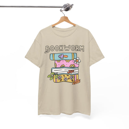 Bookworm bookstack Unisex Heavy Cotton Tee
