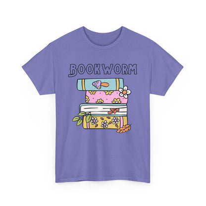 Bookworm bookstack Unisex Heavy Cotton Tee