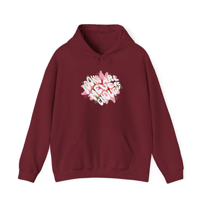 Books Are Never Enough Unisex Heavy Blend™ Hoodie for Book lovers