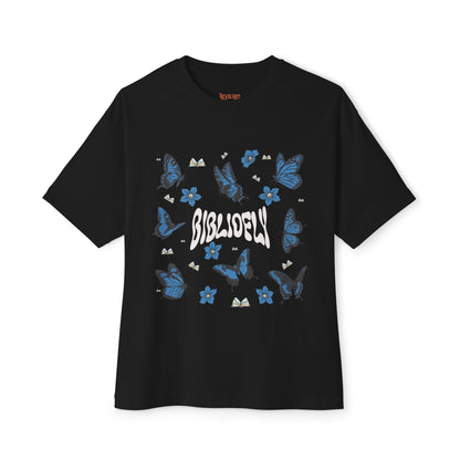 Butterfly Dream Unisex Oversized Boxy Tee - Comfortable & Stylish for Book Lovers