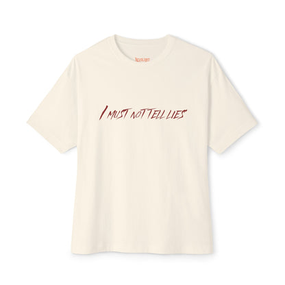 Unisex Boxy Tee - 'I Must Not Tell Lies', Trendy Graphic Tee, Casual Wear | Harry Potter Fans