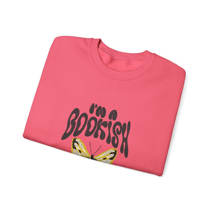 I'm a Bookish Butterfly Crewneck Sweatshirt - Cozy Literary Gift for Book Lovers