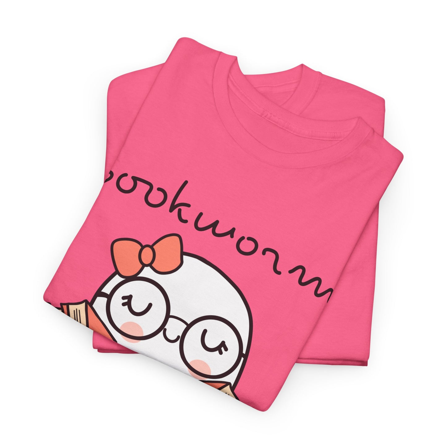 Cute Ghosty Bookwork Unisex Heavy Cotton Tee