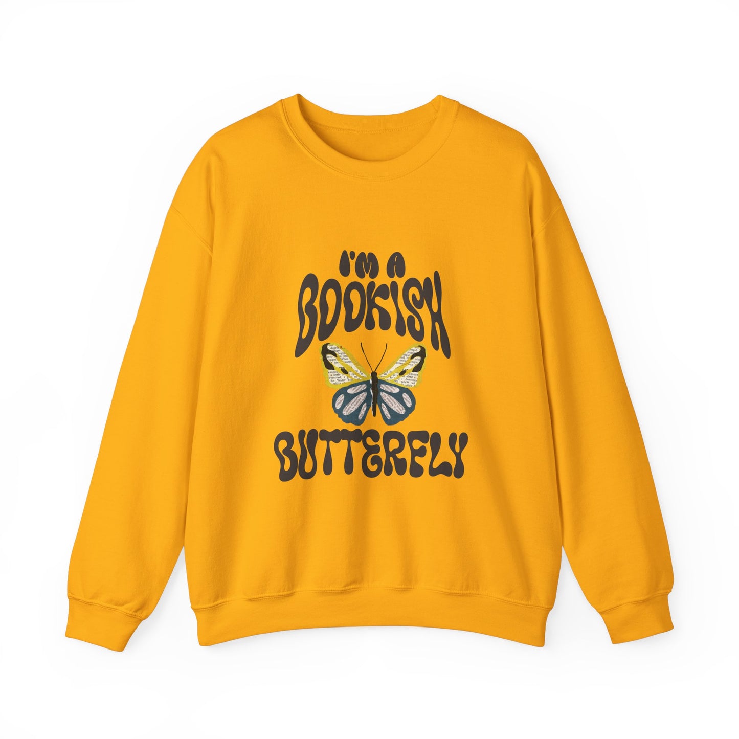 I'm a Bookish Butterfly Crewneck Sweatshirt - Cozy Literary Gift for Book Lovers