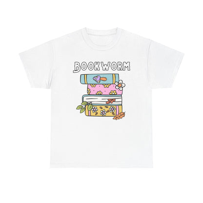 Bookworm bookstack Unisex Heavy Cotton Tee