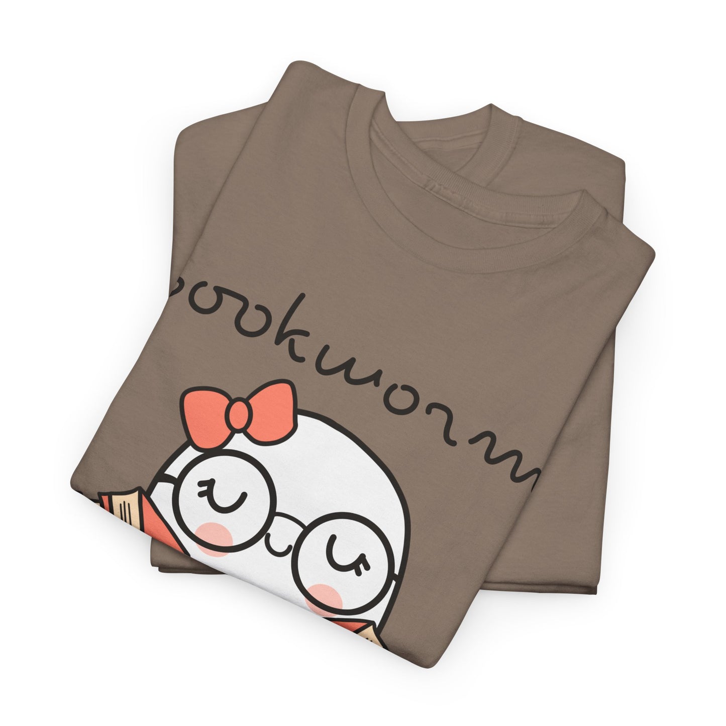 Cute Ghosty Bookwork Unisex Heavy Cotton Tee