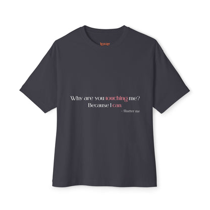 Juliette - Aaron Unisex Oversized Boxy Tee for Shatter Me Fans