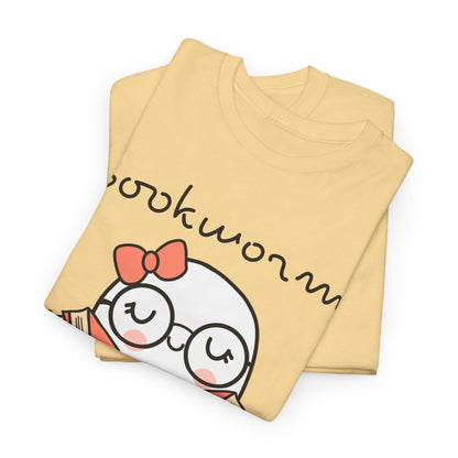 Cute Ghosty Bookwork Unisex Heavy Cotton Tee