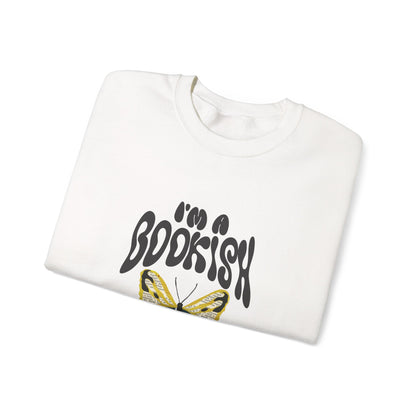 I'm a Bookish Butterfly Crewneck Sweatshirt - Cozy Literary Gift for Book Lovers