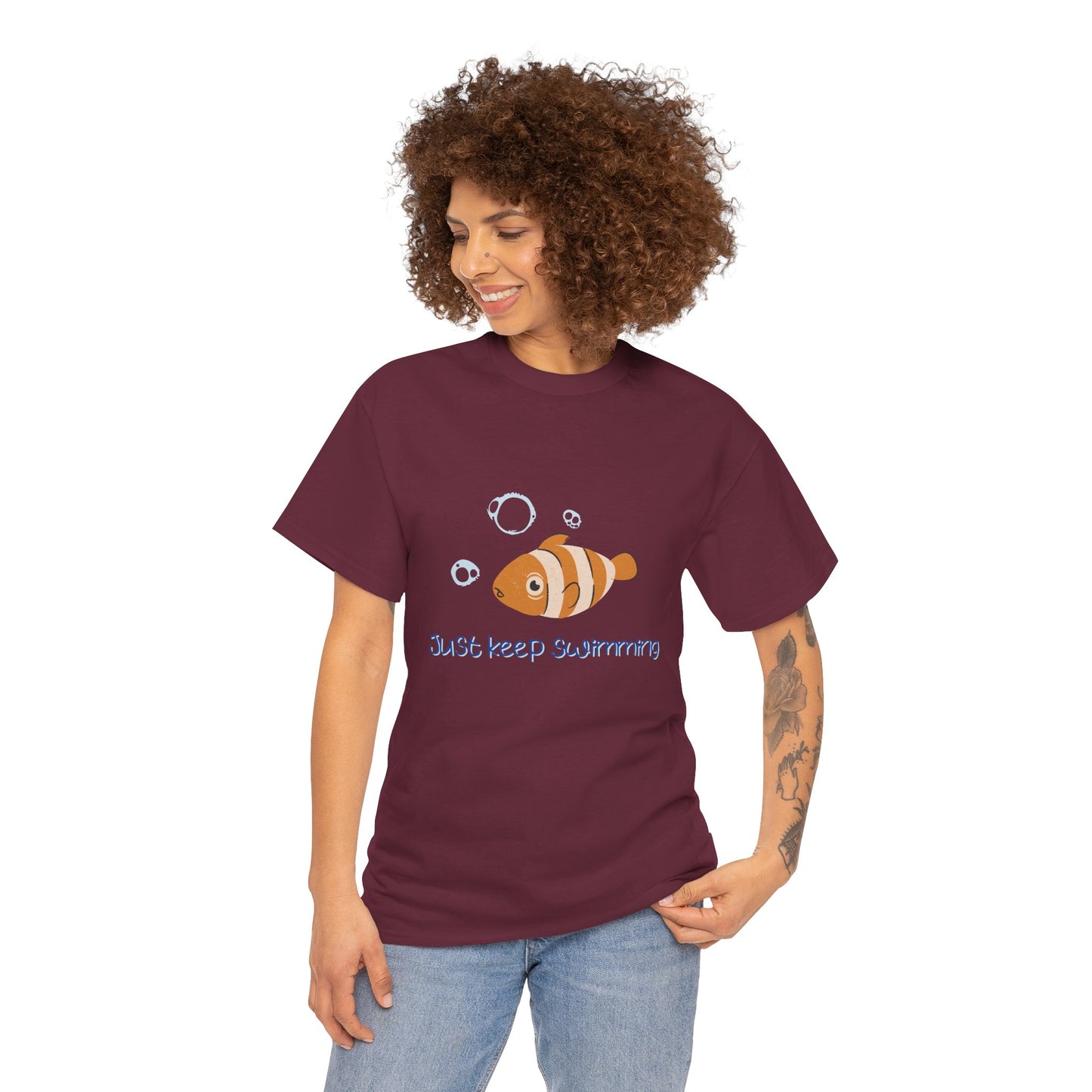 Just Keep Swimming Unisex Cotton Tee – It Ends With Us Inspired Shirt