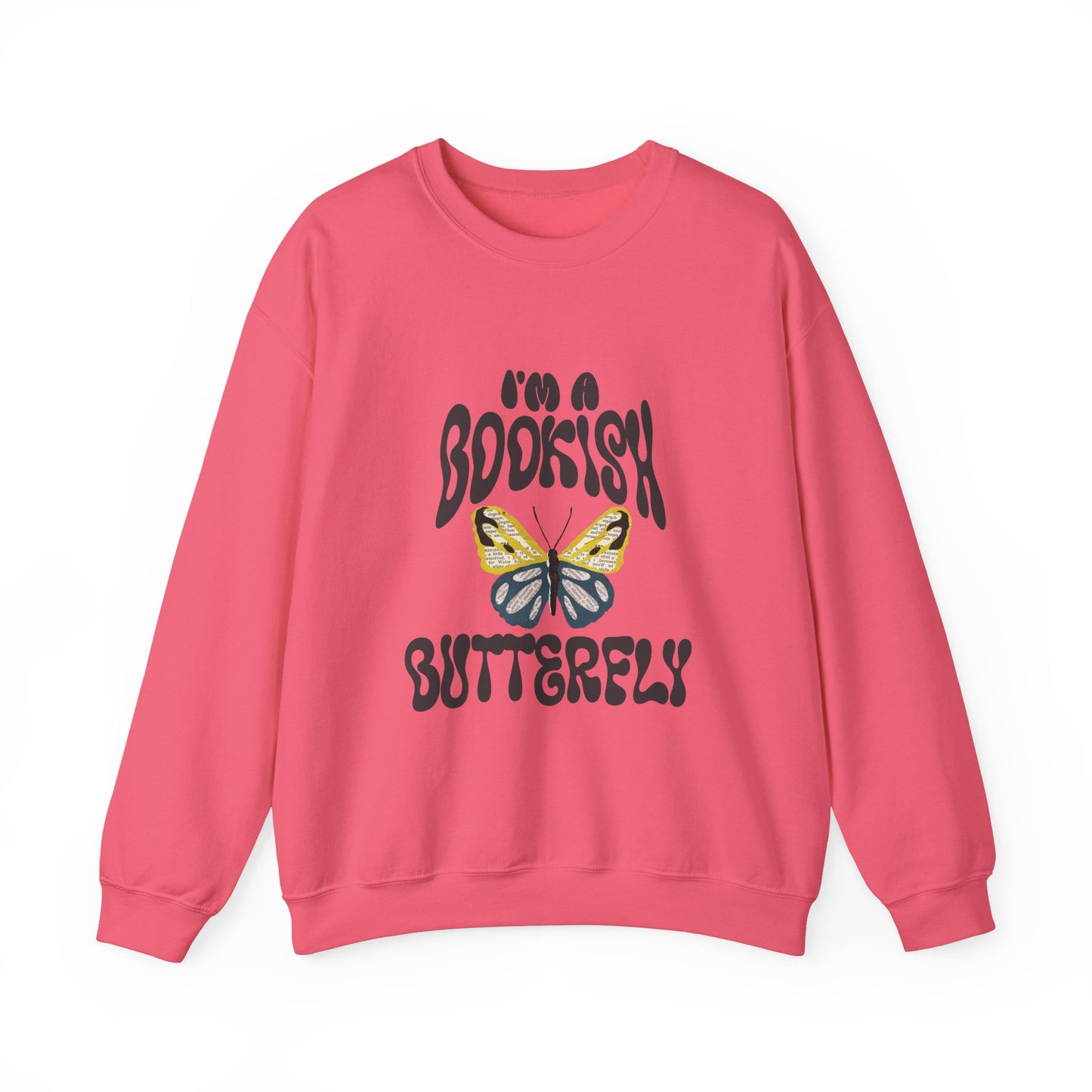 I'm a Bookish Butterfly Crewneck Sweatshirt - Cozy Literary Gift for Book Lovers