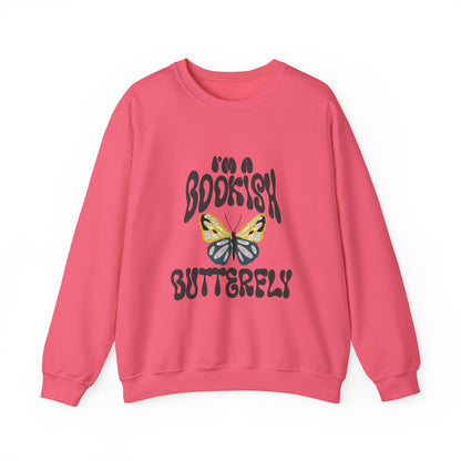 I'm a Bookish Butterfly Crewneck Sweatshirt - Cozy Literary Gift for Book Lovers