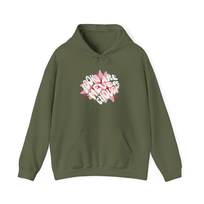 Books Are Never Enough Unisex Heavy Blend™ Hoodie for Book lovers