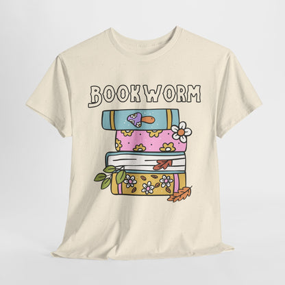 Bookworm bookstack Unisex Heavy Cotton Tee