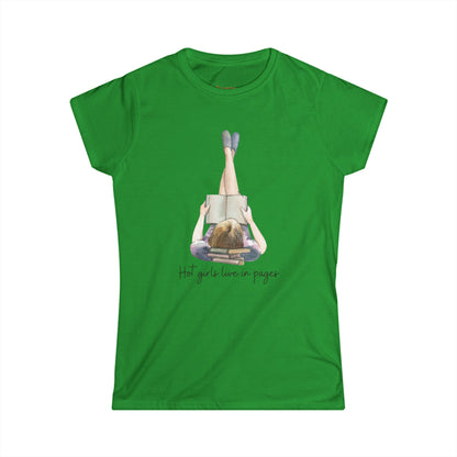 Hot girls Women's Softstyle Tee for Book Lovers