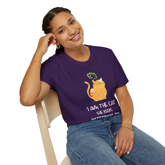 “I Am the Cat She Keeps Referring To” – Funny Smelly Cat Friends-Inspired Unisex T-Shirt
