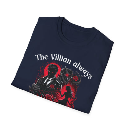 Men's & Women's Villain-Themed Softstyle T-Shirt - 'The Villain Always Gets The Girl'