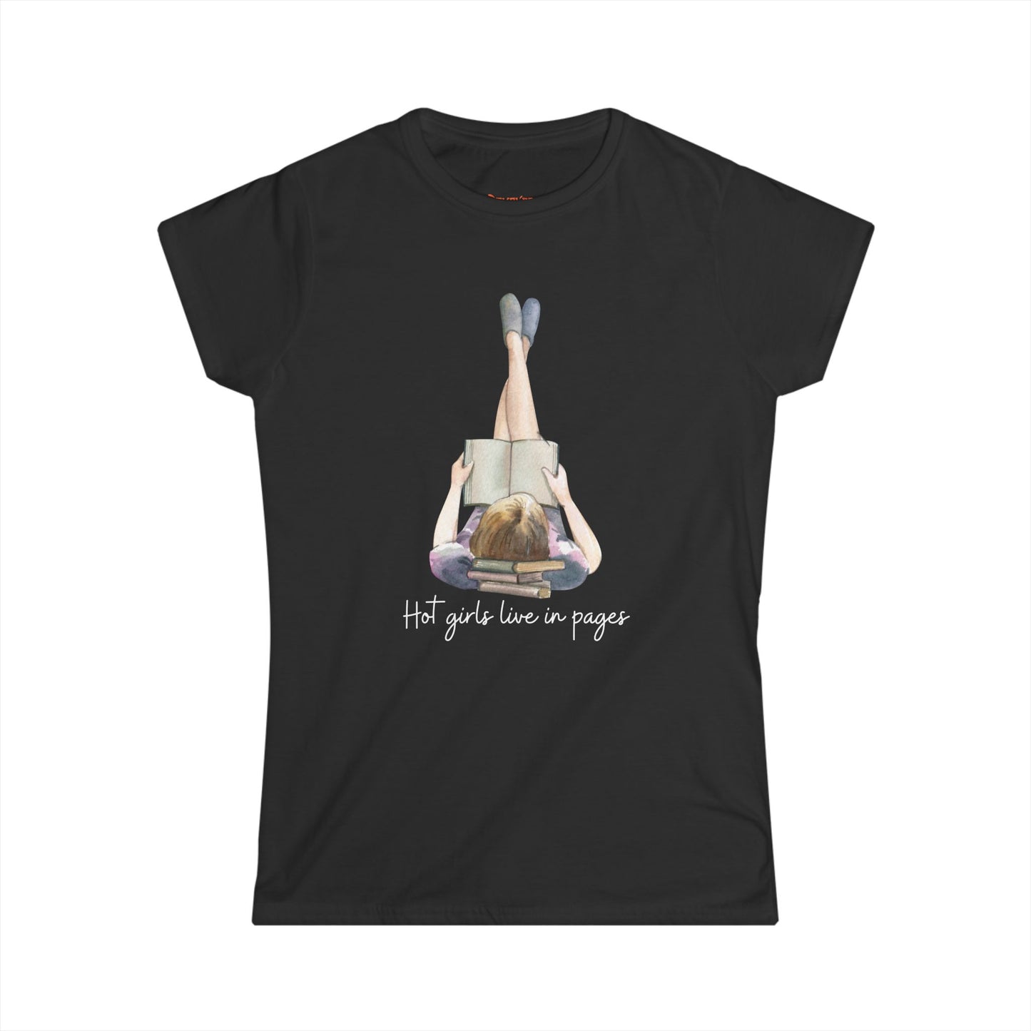 Hot girls Women's Softstyle Tee for Book Lovers