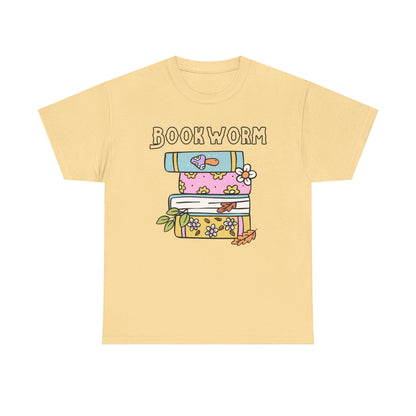 Bookworm bookstack Unisex Heavy Cotton Tee